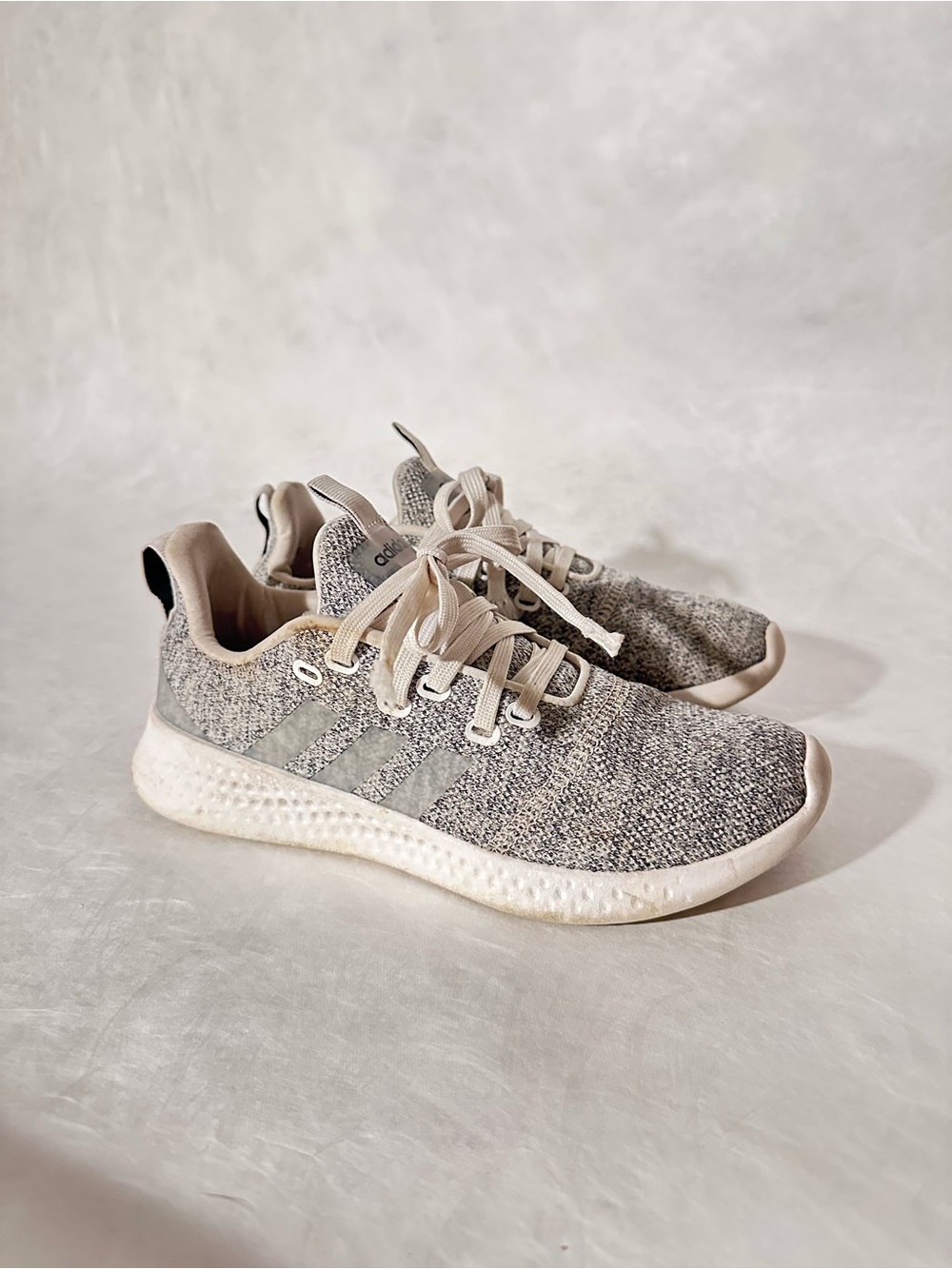 adidas Women’s Light Gray Knit Sneaker